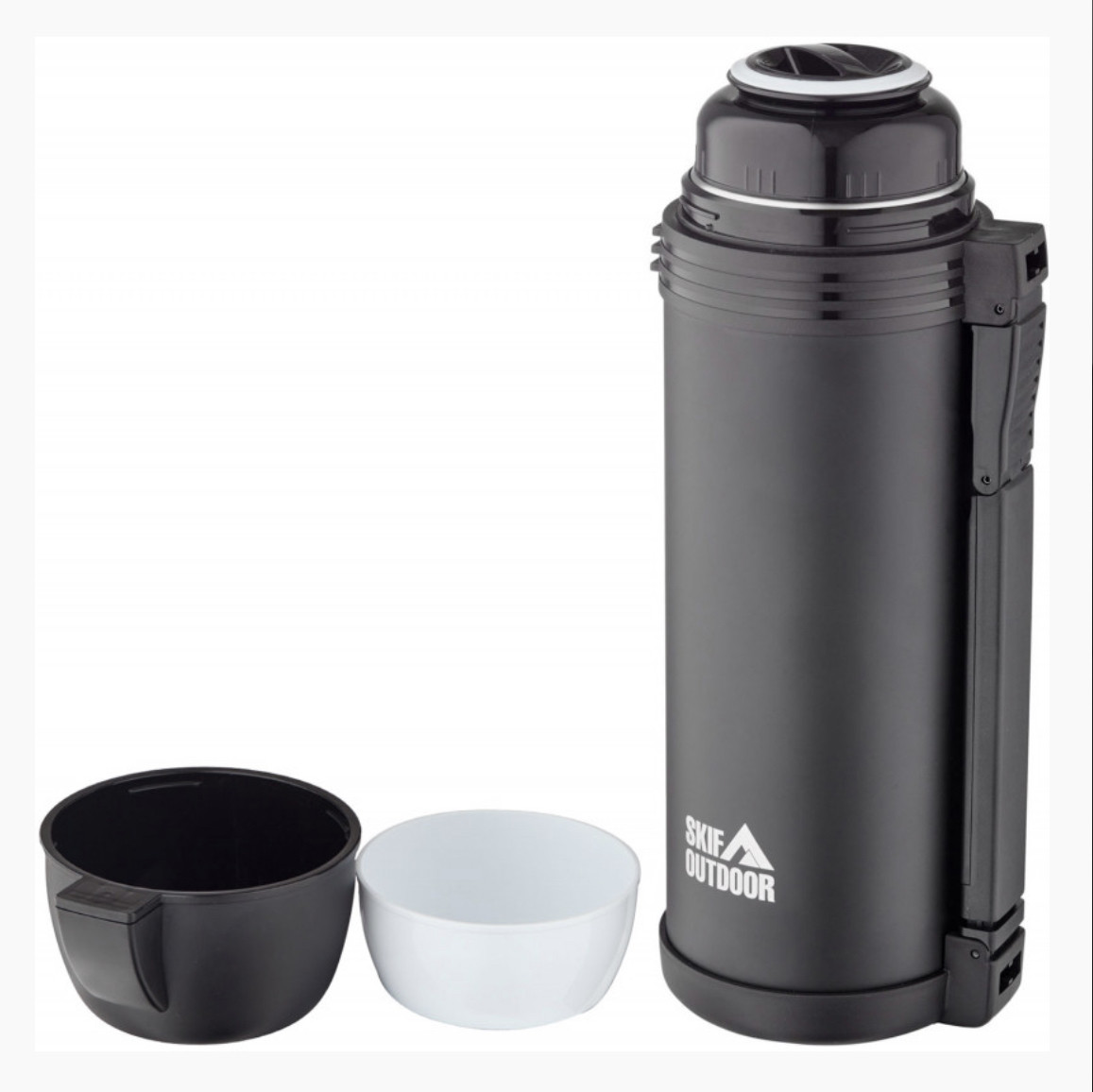 3954522239_termos-iz-chashkami Термос із чашками Skif Outdoor Caravanner. 2 L. Black - Зображення 1