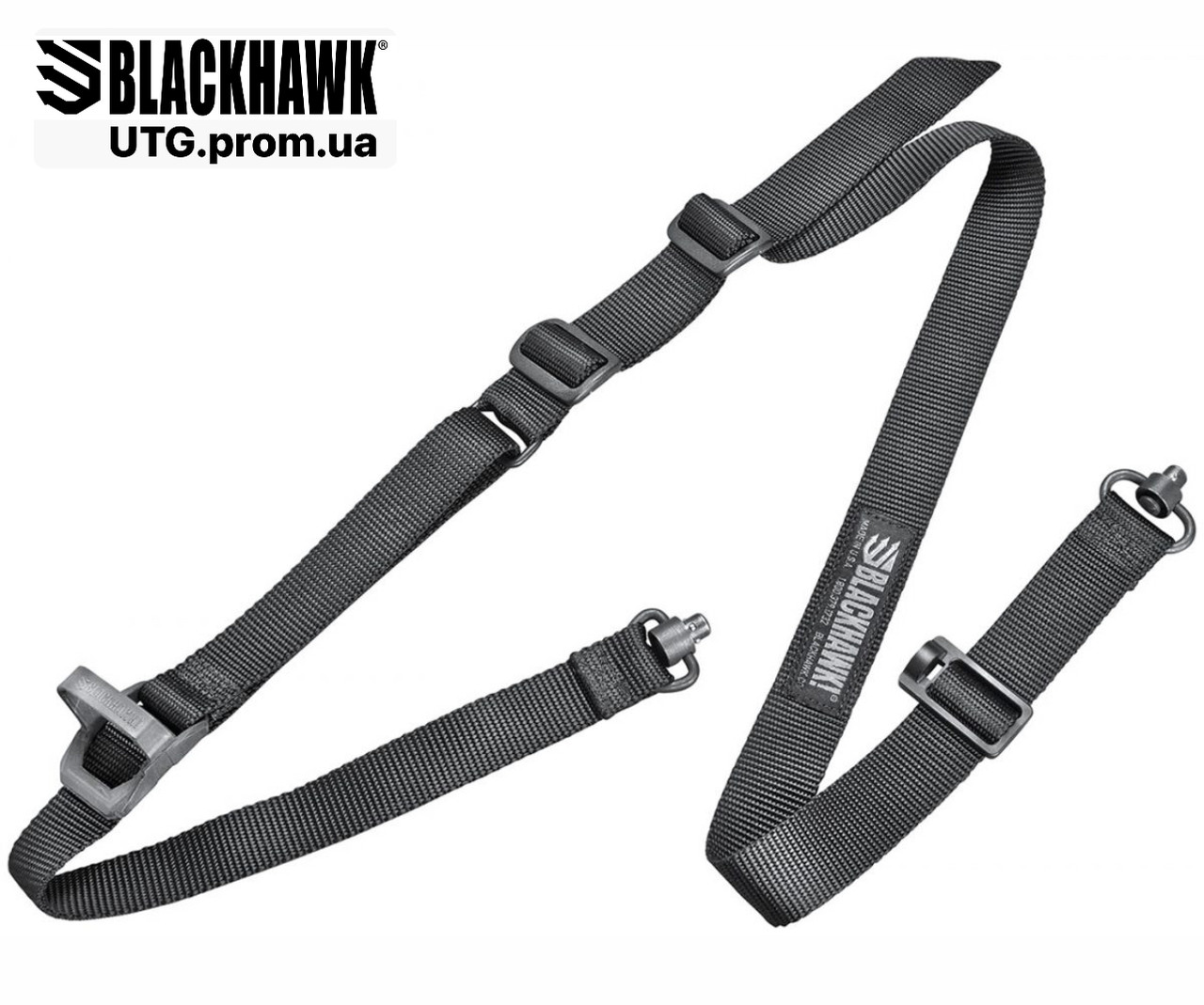 4110565244_remin-zbrojovij-blackhawk Ремінь збройовий BLACKHAWK! 70MQD01BK одно-двоточковий чорний - Зображення 1