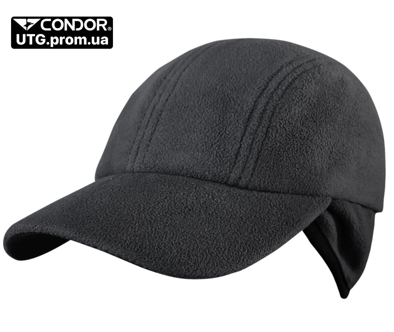 4119849623_zimova-kepka-condor-clothing Зимова кепка Condor-Clothing Yukon Fleece Cap. Black - Зображення 1
