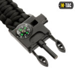 M-Tac браслет паракорд із компасом, іскристиком і свистком Black - Зображення 3
