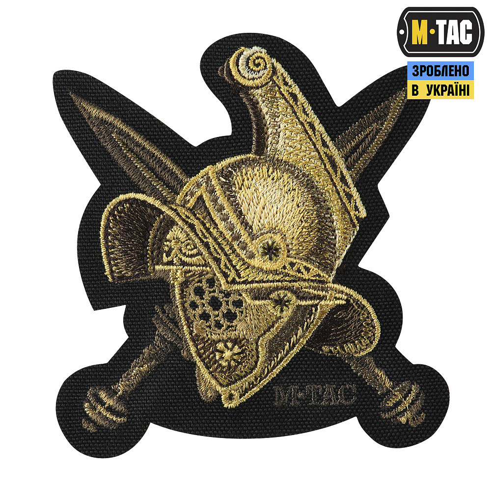 4177375727_nashivka-gladiator-helmet Нашивка Gladiator Helmet (вишивка) Black - Зображення 1