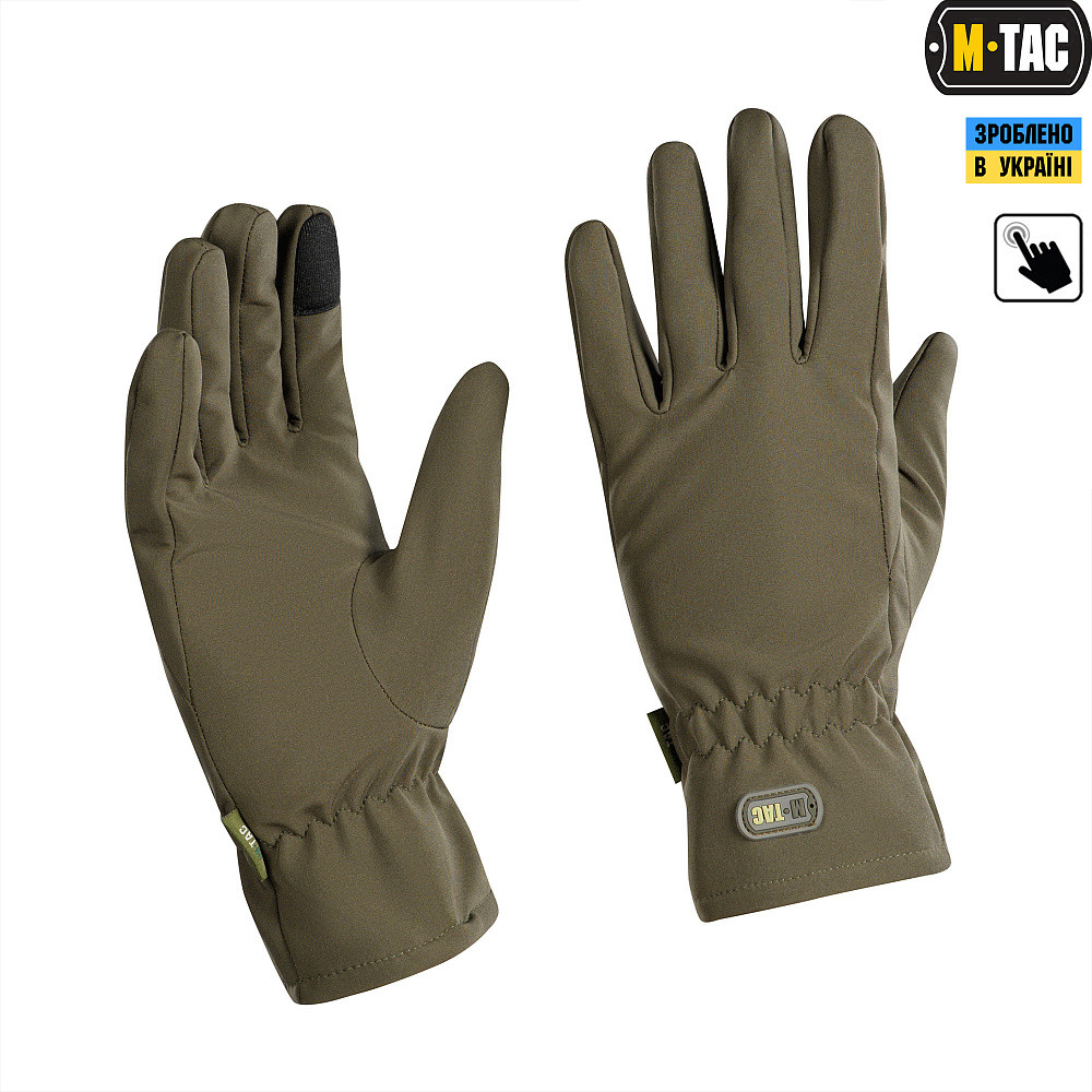 4192696967_perchatki-m-tac-winter Перчатки M-Tac Winter Soft Shell Olive - Зображення 1