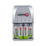 Зарядний пристрій для акумуляторів AA і AAA LEXMAN + 4 акумулятори в комплекті
