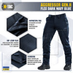 M-Tac брюки Aggressor Gen II Flex Dark Navy Blue 36/30 - Зображення 2