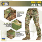 M-Tac штани Aggressor Gen.II рипстоп MC - Зображення 2