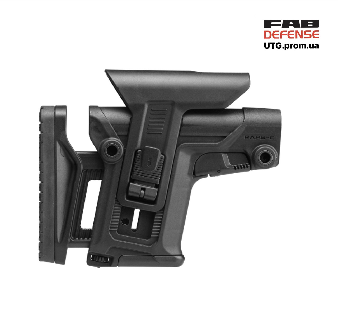 4315151650_priklad-fab-defense Приклад FAB Defense RAPS-С для AR-15 з регульованою щокою й потиличником без труби - Зображення 1