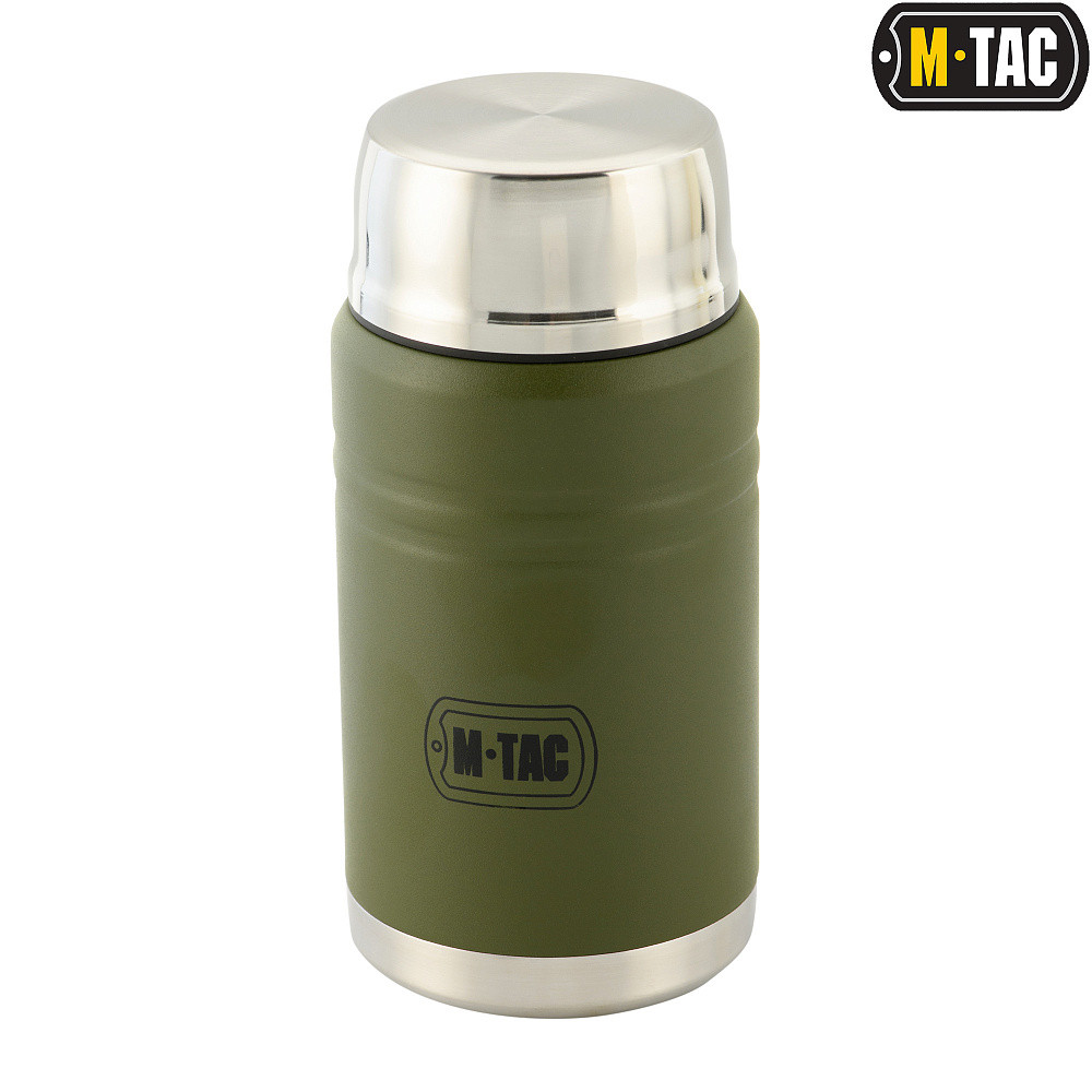 4323072662_m-tac-termos-750 M-Tac термос 750 мл зі складаною ложкою олива/неірж. - Зображення 1