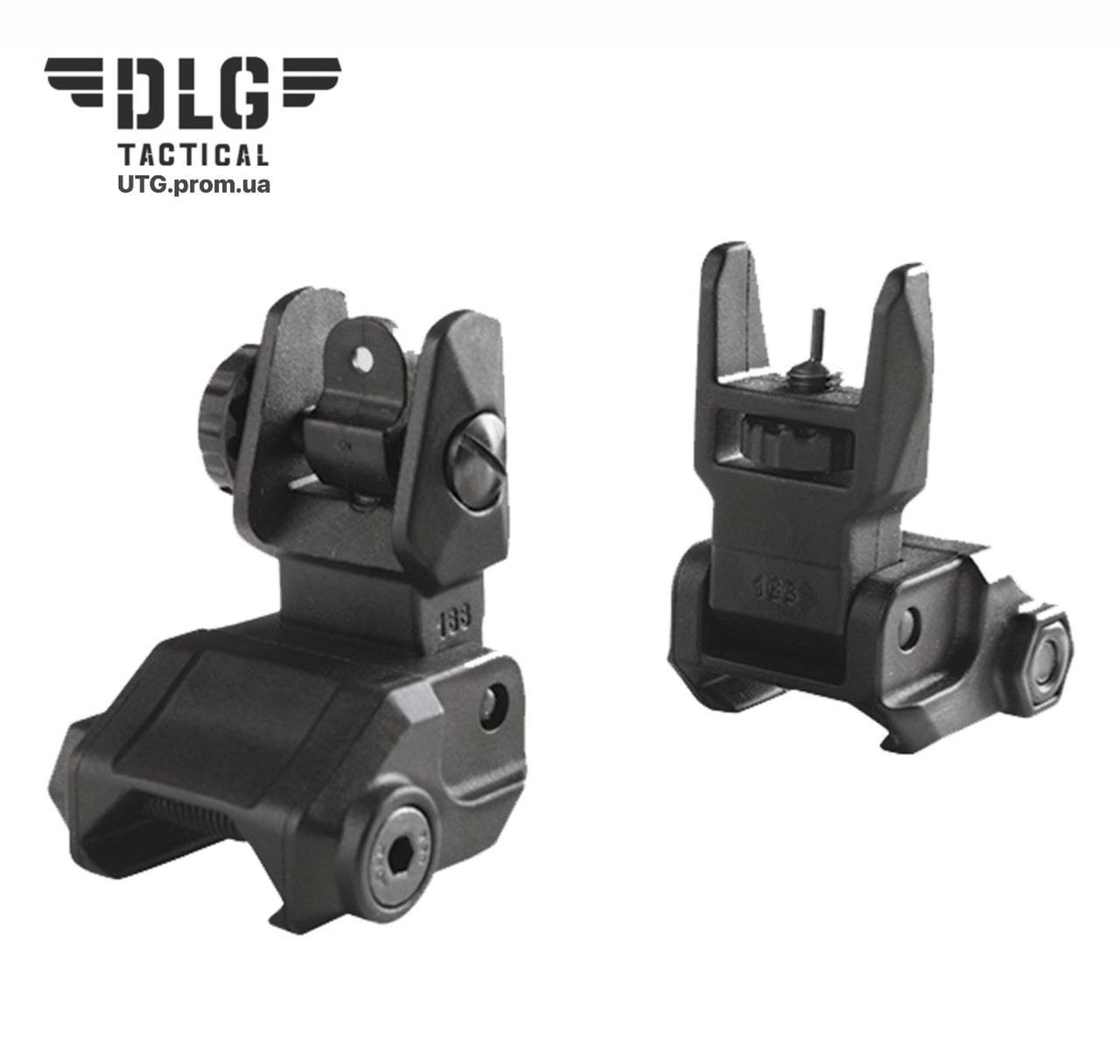 4351765612_mushka-z-tsilkom Мушка з цілком DLG Tactical (DLG-166) складані на Picatinny, чорний - Зображення 1