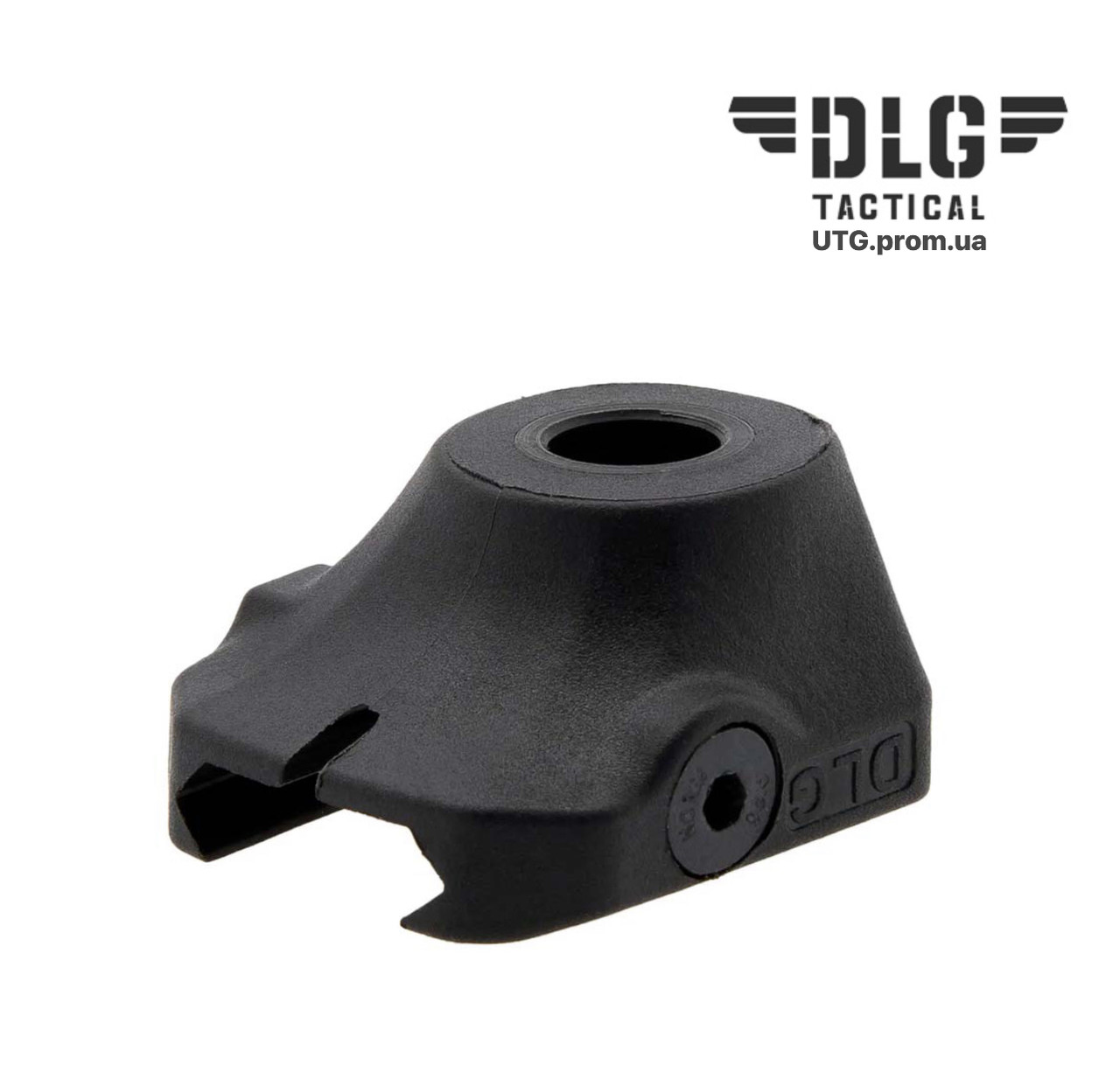 4365110756_baza-dlya-qd-antibki База для QD-антибки DLG Tactical на планку Picatinny/Weaver (чорний) - Зображення 1