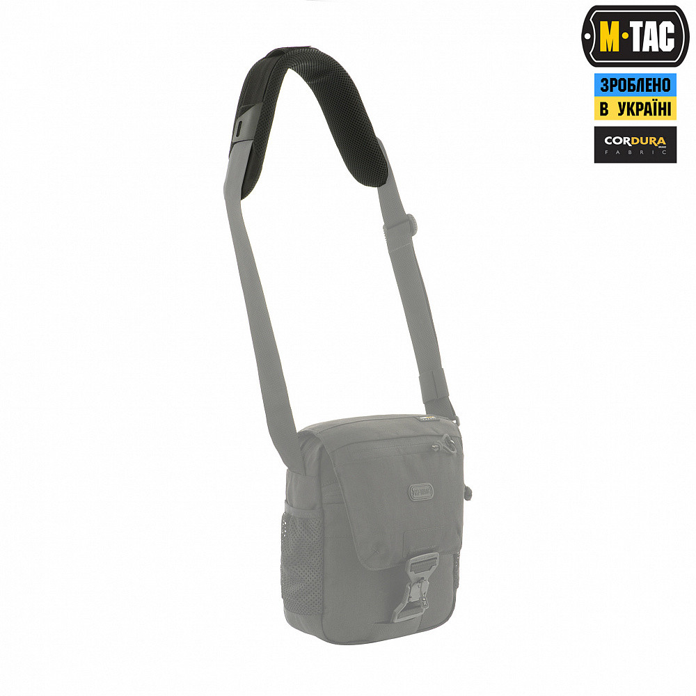 4435388695_m-tac-dempfer-plechovij M-TAC ДЕМПФЕР ПЛЕЧОВИЙ НА ЛЯМКУ 40 ММ ELITE BLACK - Зображення 1