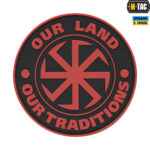 M-TAC НАШИВКА OUR LAND PVC RED