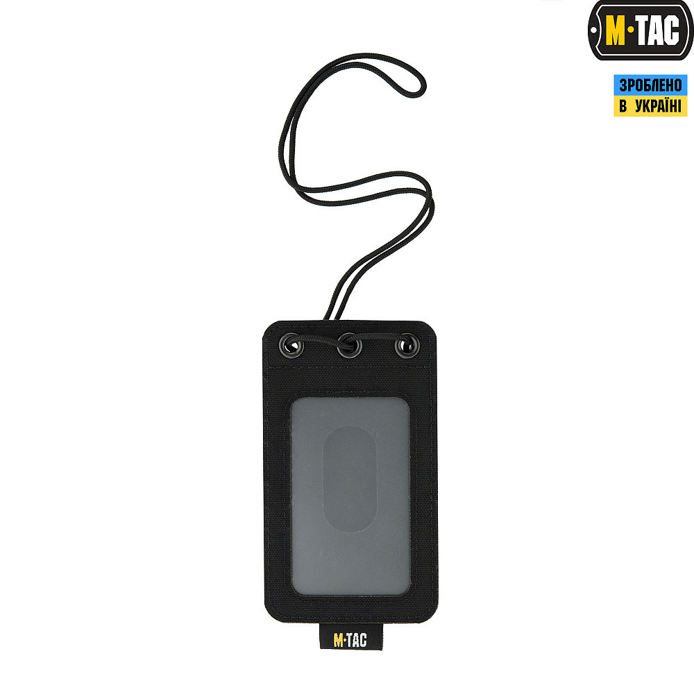4440839757_m-tac-bejdzh-z M-TAC БЕЙДЖ З ПРОЗОРОЮ ПАНЕЛЛЮ BLACK - Зображення 1