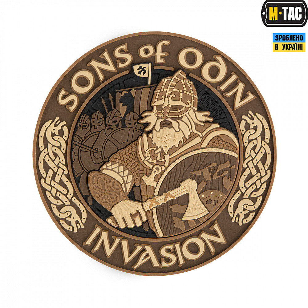4558207708_m-tac-nashivka-sons M-Tac нашивка Sons of Odin 3D PVC Coyote - Зображення 1