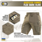 M-Tac шорти Aggressor Summer Flex Dark Olive - Зображення 4