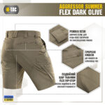 M-Tac шорти Aggressor Summer Flex Dark Olive - Зображення 5