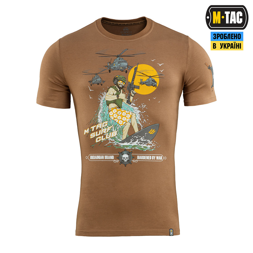 4834102239_m-tac-futbolka-surf M-TAC ФУТБОЛКА SURF CLUB COYOTE BROWN - Зображення 1