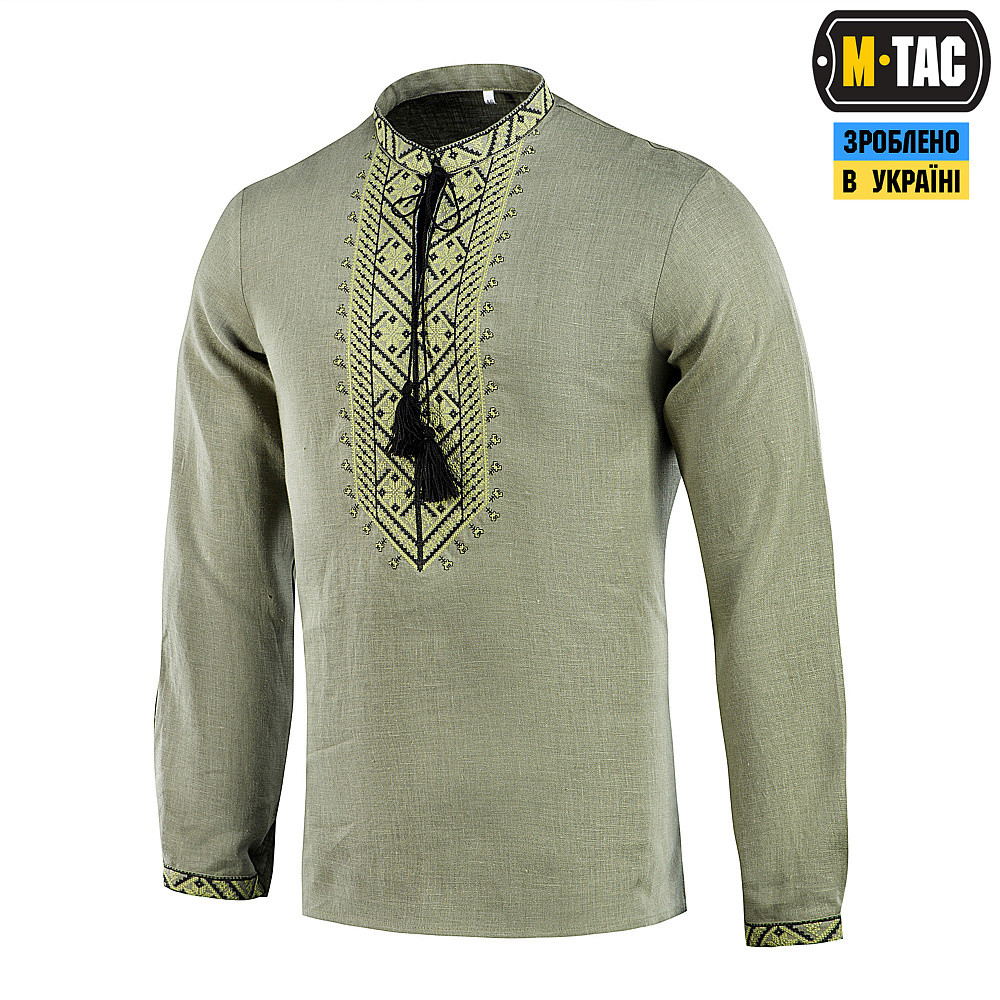 4841114649_m-tac-vishivanka-100 M-TAC ВИШИВАНКА 100% ЛЬОН ОЛИВА - Зображення 1