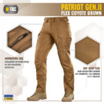 M-TAC ШТАНИ PATRIOT GEN.II FLEX COYOTE BROWN - Зображення 5