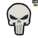 M-TAC НАШИВКА PUNISHER PVC BLACK/WHITE