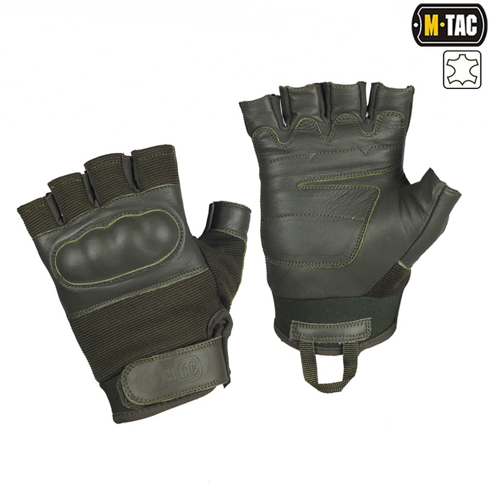 6125939022_m-tac-rukavichki-bezpali M-Tac рукавички безпалі Assault Tactical Mk.4 Olive - Зображення 1