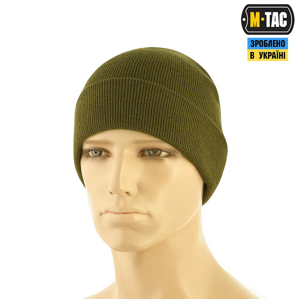 6278622229_m-tac-shapka-tonka M-Tac шапка тонка в'язка 100% акрил Olive - Зображення 1
