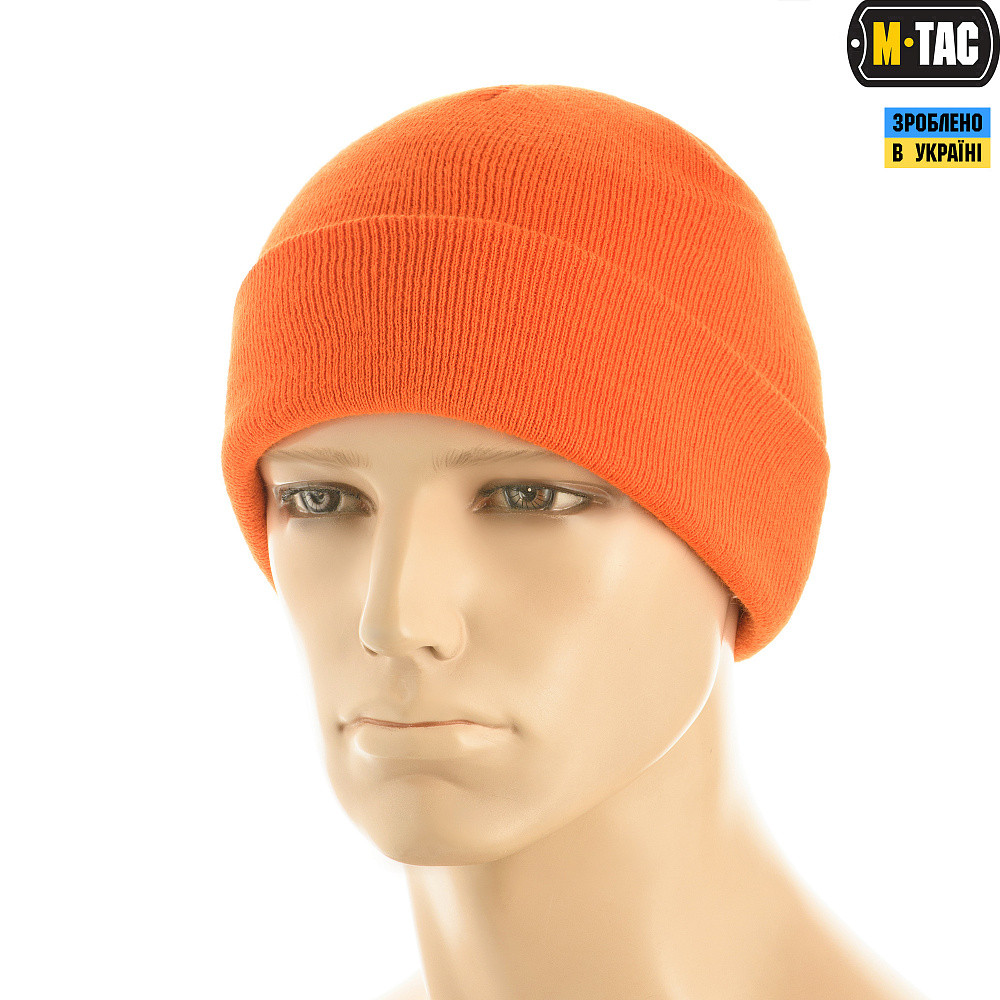6278628933_m-tac-shapka-tonka M-Tac шапка тонка в'язка 100% акрил Orange - Зображення 1