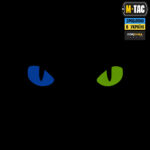 M-Tac нашивка Cat Eyes Laser Cut Black/Yellow/Blue/GID - Зображення 3