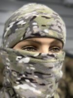 Набір  шапка + баф зимовий флісовий сірий мультикам - Зображення 3
