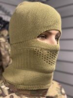 В'язана шапка-балаклава 2в1 койот - Зображення 2