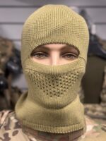 В'язана шапка-балаклава 2в1 койот