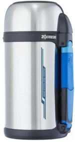 Термос ZOJIRUSHI SF-CС13ХA 1.3l (складана ручка+ремінець) Сталевий