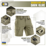 M-Tac шорти Aggressor Short Dark Olive - Зображення 3