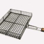 Решітка гриль з нержавіючої сталі ручної роботи. 400х300х60 мм. прут: 6х4