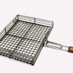 Решітка гриль з нержавіючої сталі ручної роботи. 400х300х60 мм. прут: 5х3